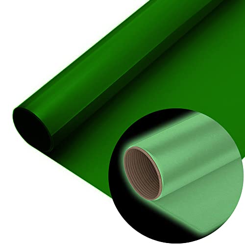 Firefly Craft Reflective Heat Transfer Vinyl (Green) ? HTV Vinyl for Plotter Printer and Die-Cut Machine ? Iron On or Heat Press Vinyl for Shirts ? Craft Accessories ? (12" x 20" Sheet)