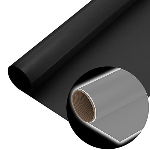 Firefly Craft Reflective Heat Transfer Vinyl (Black) ? HTV Vinyl for Plotter Printer and Die-Cut Machine ? Iron On or Heat Press Vinyl for Shirts ? Craft Accessories ? (12" x 20" Sheet)