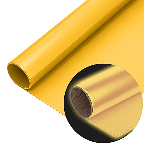 Firefly Craft Reflective Heat Transfer Vinyl (Yellow) ? HTV Vinyl for Plotter Printer and Die-Cut Machine ? Iron On or Heat Press Vinyl for Shirts ? Craft Accessories ? (12" x 20" Sheet)