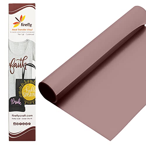Firefly Craft Regular Rose Gold, Heat Transfer Vinyl for Shirts - Iron on Vinyl for Cricut & Silhouette Heat Press Vinyl for Shirt Transfers - Iron on HTV Vinyl - 3 Pieces, 12" X 20" (5 Feet) Each