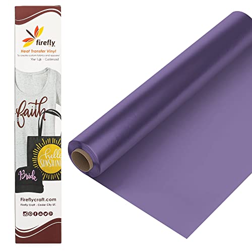 Firefly Craft Regular Purple, Heat Transfer Vinyl for Shirts - Iron on Vinyl for Cricut & Silhouette Heat Press Vinyl for Shirt Transfers - Iron on HTV Vinyl - 3 Pieces, 12" X 20" (5 Feet) Each
