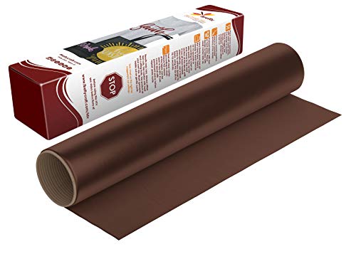 Firefly Craft Heat Transfer Vinyl Sheets - Brown HTV - Iron On Vinyl for Cricut, HTV Vinyl Sheets, Vinyl Iron On, Easy Cut & Weed, Compatible with Cricut & Silhouette Cameo - 1 Sheet 12" x 20"