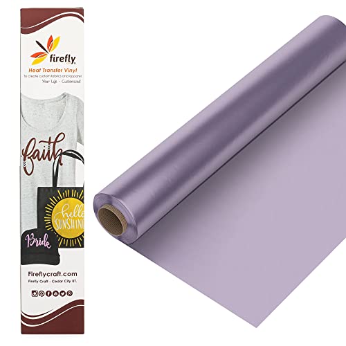 Firefly Craft Regular Lavender, Heat Transfer Vinyl for Shirts - Iron on Vinyl for Cricut & Silhouette Heat Press Vinyl for Shirt Transfers - Iron on HTV Vinyl - 3 Pieces, 12" X 20" (5 Feet) Each