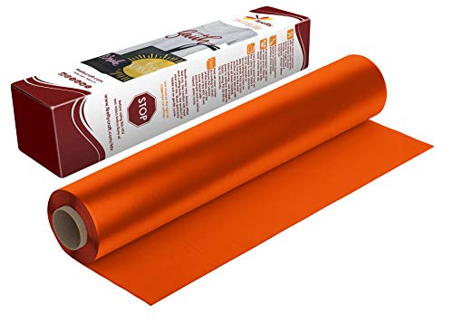 Firefly Craft Regular Deep Orange, Heat Transfer Vinyl for Shirts - Iron on Vinyl for Cricut & Silhouette Heat Press Vinyl for Shirt Transfers - Iron on HTV Vinyl - 3 Pieces, 12" X 20" (5 Feet) Each