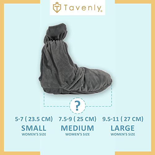 Tavenly Microwavable Slippers - Foot Warmers for Women - Slipper Boots for Women Are Warmer than Socks & Shoes - Heated Slippers for Women - Foot Warmer Booties for House, Bed & Indoor Use