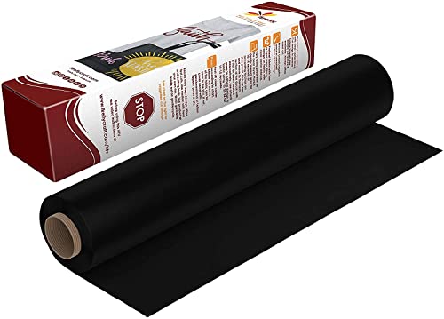 Firefly Craft Regular Black, Heat Transfer Vinyl for Shirts - Iron on Vinyl for Cricut & Silhouette Heat Press Vinyl for Shirt Transfers - Iron on HTV Vinyl - 15 Pieces, 12" X 20" (25 Feet) Each