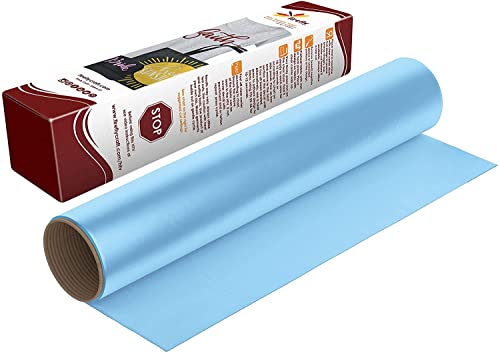 Firefly Craft Heat Transfer Vinyl Sheets - Sky Blue HTV - Iron On Vinyl for Cricut, HTV Vinyl Sheets, Vinyl Iron On, Easy Cut & Weed, Compatible with Cricut & Silhouette Cameo - 1 Sheet 12" x 20"