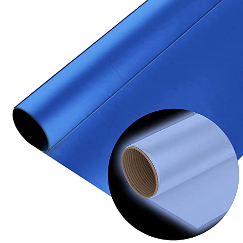 Firefly Craft Reflective Heat Transfer Vinyl (Royal Blue) ? HTV Vinyl for Plotter Printer and Die-Cut Machine ? Iron On or Heat Press Vinyl for Shirts ? Craft Accessories ? (12" x 20" Sheet)
