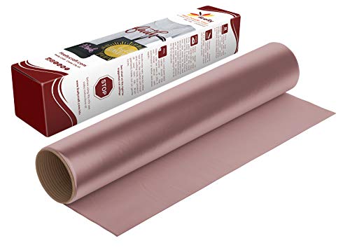 Firefly Craft Heat Transfer Vinyl Sheets - Rose Gold HTV - Iron On Vinyl for Cricut, HTV Vinyl Sheets, Vinyl Iron On, Easy Cut & Weed, Compatible with Cricut & Silhouette Cameo - 1 Sheet 12" x 20"