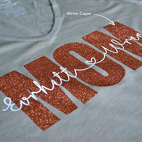 Firefly Craft Glitter Heat Transfer Vinyl For Silhouette And Cricut, 12 Inch by 20 Inch, Spring 4 Pack