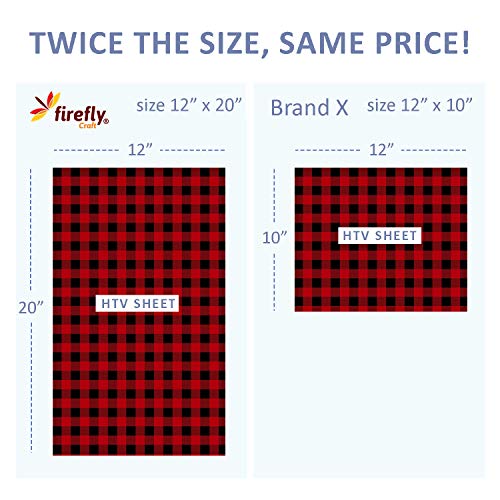 Firefly Craft Glitter Silver HTV - Heat Transfer Vinyl - Iron On Fabric Sheets for Shirt Transfers - Vinyl for Cricut - Heat Press Vinyl - Single Colors or Bundle Multipack- 1 Piece (12" X 20")