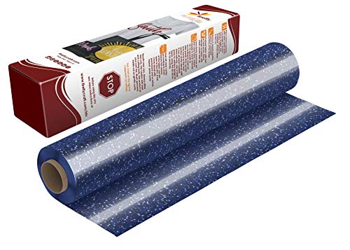 Firefly Craft Glitter Navy HTV - Heat Transfer Vinyl - Iron On Fabric Sheets for Shirt Transfers - HTV Vinyl for Cricut - Heat Press Vinyl - Single Colors or Bundle Multipack- 1 Piece (12" X 20")
