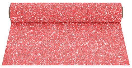Firefly Craft Glitter Neon Coral - Heat Transfer Vinyl - Iron On Fabric Sheets for Shirt Transfers - Vinyl for Cricut - Heat Press Vinyl - Single Colors or Bundle Multipack- 1 Piece (12" X 20")