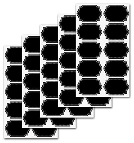 Firefly Craft Chalkboard Labels for Spice Jars and Organizing, Large 60 Pack