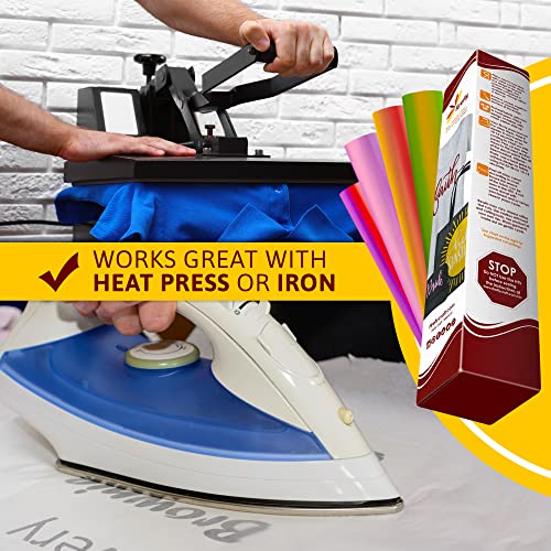 Firefly Craft Reflective Heat Transfer Vinyl (Gold) ? HTV Vinyl for Plotter Printer and Die-Cut Machine ? Iron On or Heat Press Vinyl for Shirts ? Craft Accessories ? (12" x 20" Sheet)