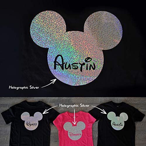 Firefly Craft Holographic Gold Heat Transfer Vinyl Sheet | Hologram Gold HTV Vinyl | Holo Gold Iron On Vinyl for Cricut and Silhouette | Heat Press Vinyl for Shirts - 12" x 20"