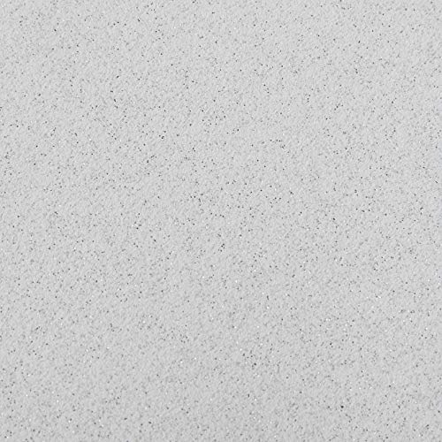 Firefly Craft Glitter White HTV - Heat Transfer Vinyl - Iron On Fabric Sheets for Shirt Transfers - HTV Vinyl for Cricut - Heat Press Vinyl - Single Colors or Bundle Multipack- 1 Piece (12" X 20")