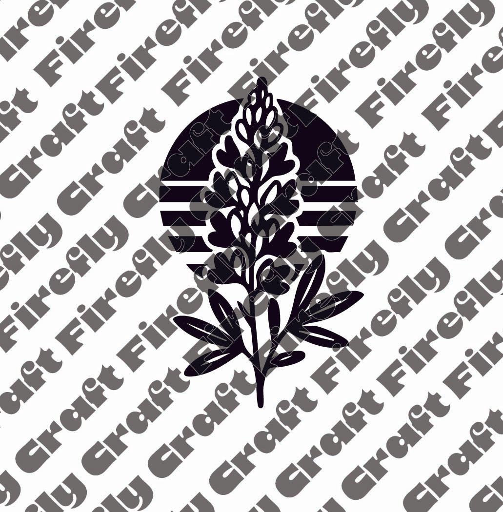 Bluebonnet Sunrise SVG