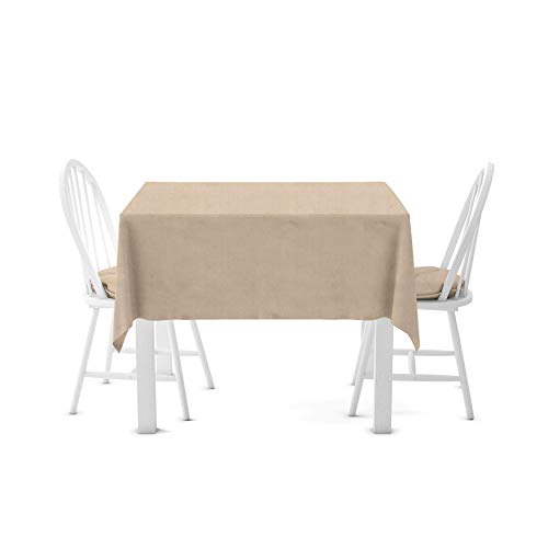 Firefly Craft Rustic Burlap Square Table Cloth, 60 Inches by 60 Inches, Set of 2