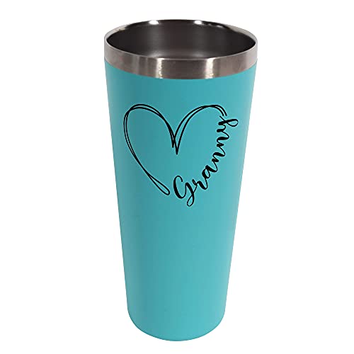 Tavenly Granny Tumbler - Insulated Stainless Steel Tumbler With Lid and Straw for Women - Coffee Mug for Cold or Hot Drinks - Coffee Tumbler and Mug - Large 20oz Coffee Cups - Aqua