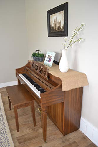 Firefly Craft Fringe Burlap Table Runner, 14 Inches by 72 Inches, Set of 10