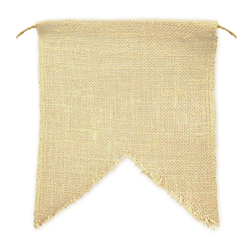 Firefly Craft Rustic Burlap Penant Banner, 20 Flags Per Line