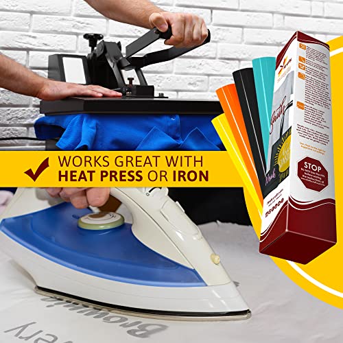 Firefly Craft Heat Transfer Vinyl Sheets - Royal Blue HTV - Iron On Vinyl for Cricut, HTV Vinyl Sheets, Vinyl Iron On, Easy Cut & Weed, Compatible with Cricut & Silhouette Cameo - 1 Sheet 12" x 20"