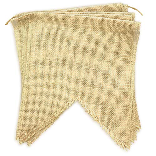 Firefly Craft Rustic Burlap Penant Banner, 20 Flags Per Line