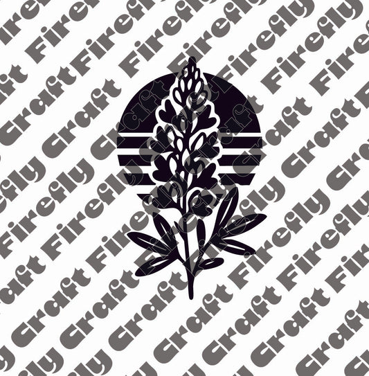 Bluebonnet Sunrise SVG
